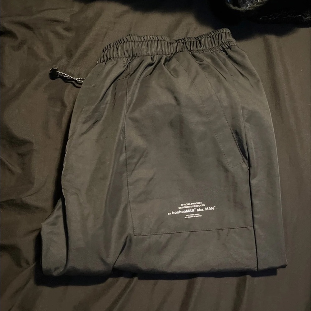 BoohooMAN Mens Black Cargo Pants